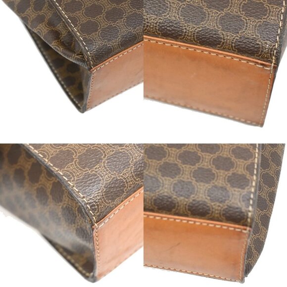 CELINE Macadam Circle Logo Shoulder Bag PVC Leather Brown GHW 88TA110 - Picture 7 of 16